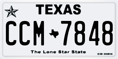 TX license plate CCM7848