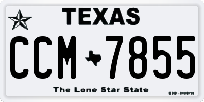 TX license plate CCM7855