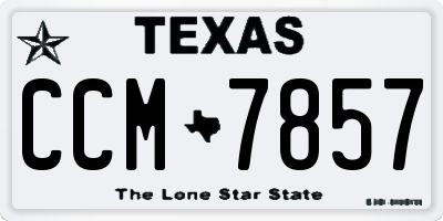 TX license plate CCM7857