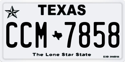 TX license plate CCM7858