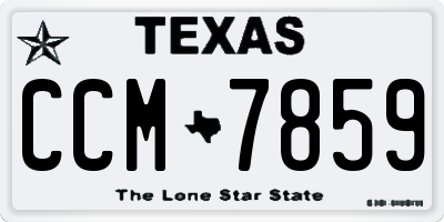 TX license plate CCM7859
