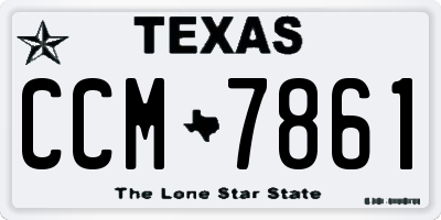 TX license plate CCM7861