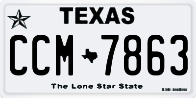 TX license plate CCM7863