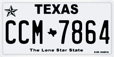 TX license plate CCM7864
