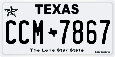 TX license plate CCM7867