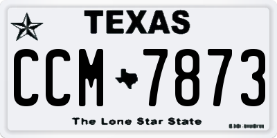 TX license plate CCM7873