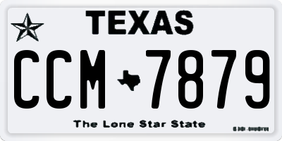 TX license plate CCM7879