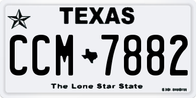 TX license plate CCM7882