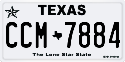 TX license plate CCM7884