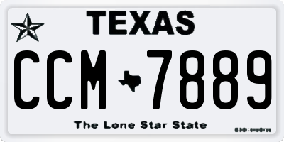 TX license plate CCM7889