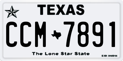 TX license plate CCM7891
