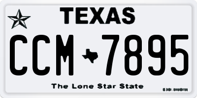 TX license plate CCM7895
