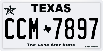 TX license plate CCM7897