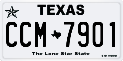 TX license plate CCM7901