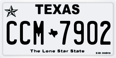 TX license plate CCM7902