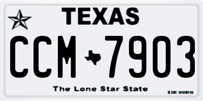 TX license plate CCM7903