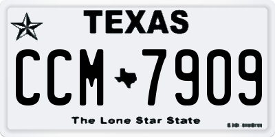 TX license plate CCM7909