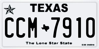 TX license plate CCM7910