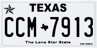 TX license plate CCM7913