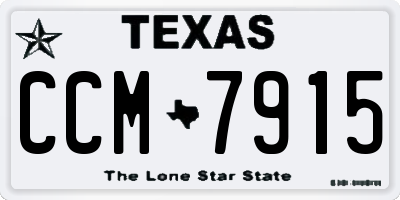 TX license plate CCM7915