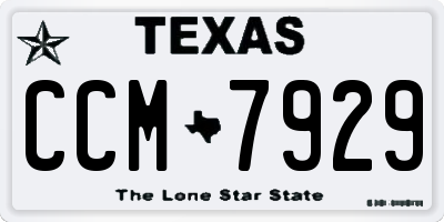 TX license plate CCM7929