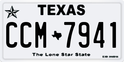 TX license plate CCM7941