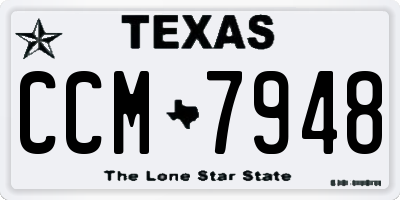 TX license plate CCM7948