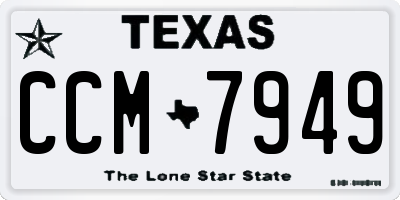 TX license plate CCM7949