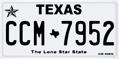 TX license plate CCM7952