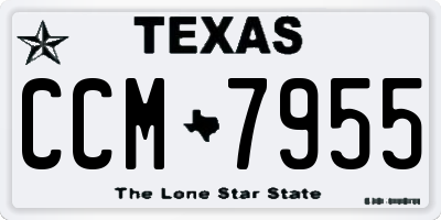 TX license plate CCM7955