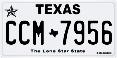 TX license plate CCM7956