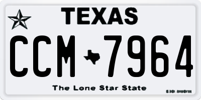 TX license plate CCM7964