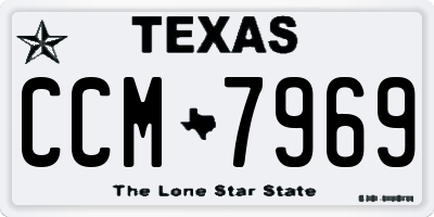 TX license plate CCM7969