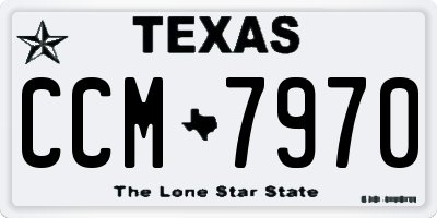 TX license plate CCM7970