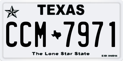 TX license plate CCM7971