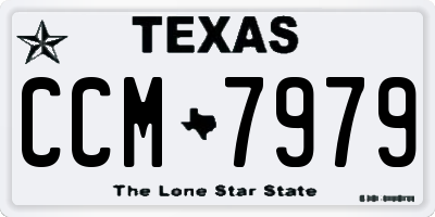 TX license plate CCM7979
