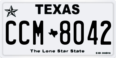 TX license plate CCM8042