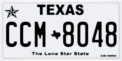 TX license plate CCM8048