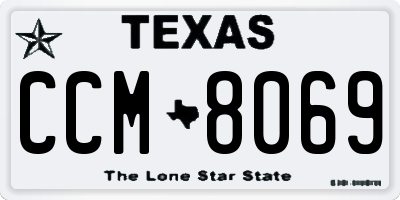 TX license plate CCM8069