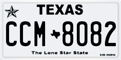 TX license plate CCM8082
