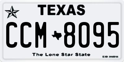 TX license plate CCM8095
