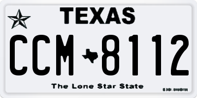 TX license plate CCM8112