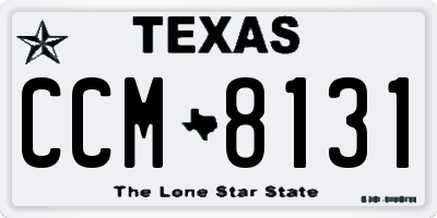 TX license plate CCM8131