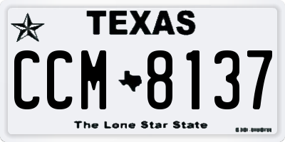 TX license plate CCM8137
