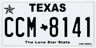 TX license plate CCM8141