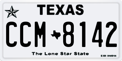 TX license plate CCM8142