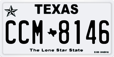 TX license plate CCM8146