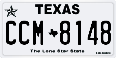 TX license plate CCM8148