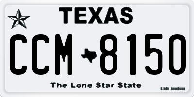 TX license plate CCM8150