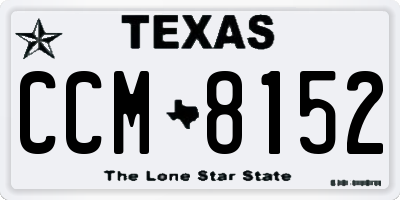TX license plate CCM8152